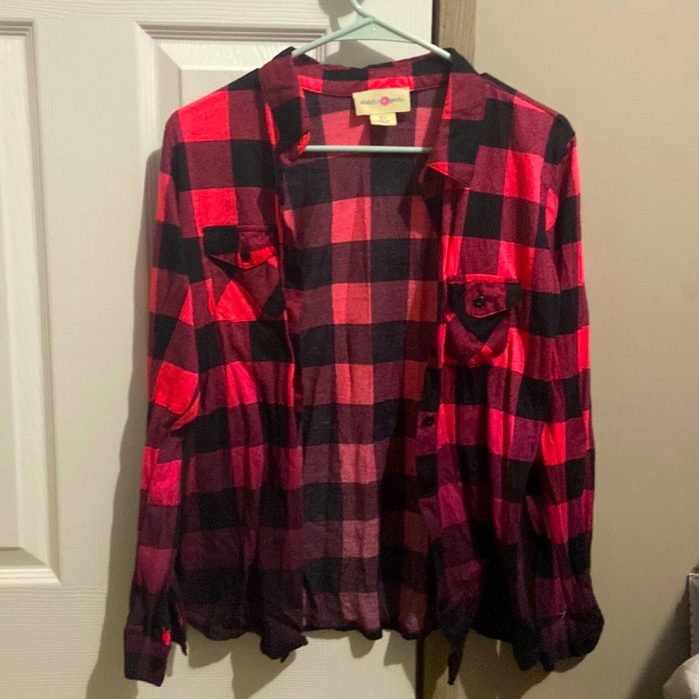 This is a pink ombréd flannel.